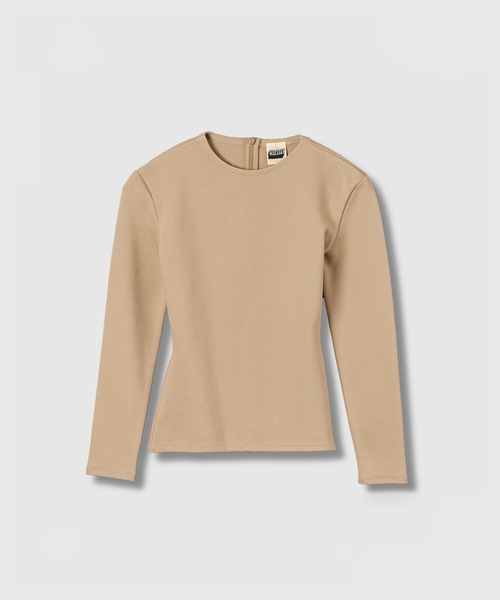 HOLIDAY(ホリデイ)の「WARM CREW-NECK TOPS ウォームクルーネックトップス(Tシャツ/カットソー・レディース・ベージュ/ブラック/ホワイト/レッド・ONE SIZE)」の4枚目の写真