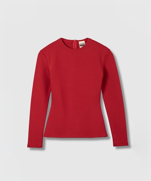 HOLIDAY(ホリデイ)の「WARM CREW-NECK TOPS ウォームクルーネックトップス(Tシャツ/カットソー・レディース・ベージュ/ブラック/ホワイト/レッド・ONE SIZE)」の1枚目の写真