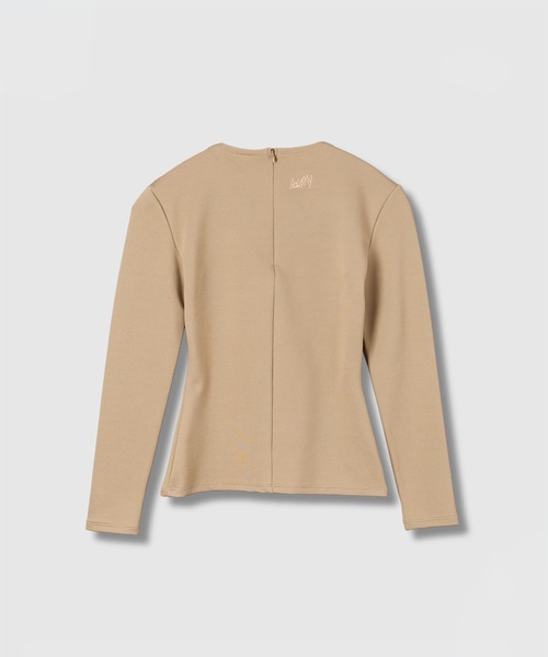 HOLIDAY(ホリデイ)の「WARM CREW-NECK TOPS ウォームクルーネックトップス(Tシャツ/カットソー・レディース・ベージュ/ブラック/ホワイト/レッド・ONE SIZE)」の7枚目の写真