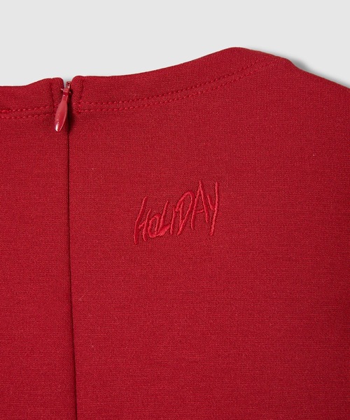 HOLIDAY(ホリデイ)の「WARM CREW-NECK TOPS ウォームクルーネックトップス(Tシャツ/カットソー・レディース・ベージュ/ブラック/ホワイト/レッド・ONE SIZE)」の13枚目の写真