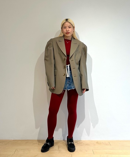 HOLIDAY(ホリデイ)の「WARM CREW-NECK TOPS ウォームクルーネックトップス(Tシャツ/カットソー・レディース・ベージュ/ブラック/ホワイト/レッド・ONE SIZE)」の16枚目の写真