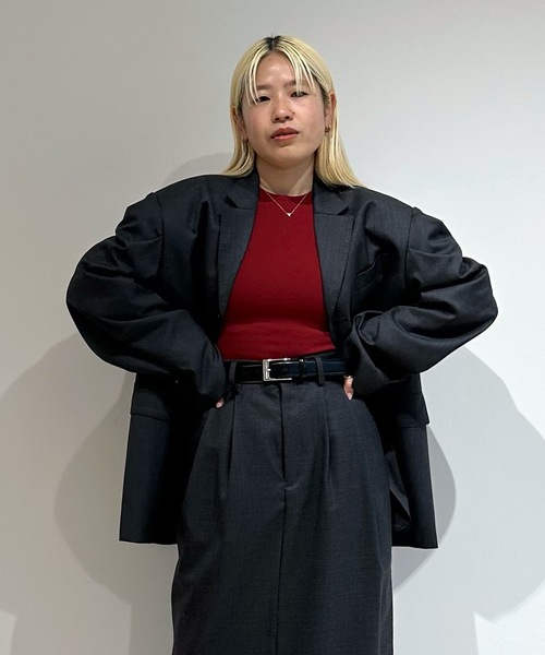 HOLIDAY(ホリデイ)の「WARM CREW-NECK TOPS ウォームクルーネックトップス(Tシャツ/カットソー・レディース・ベージュ/ブラック/ホワイト/レッド・ONE SIZE)」の17枚目の写真