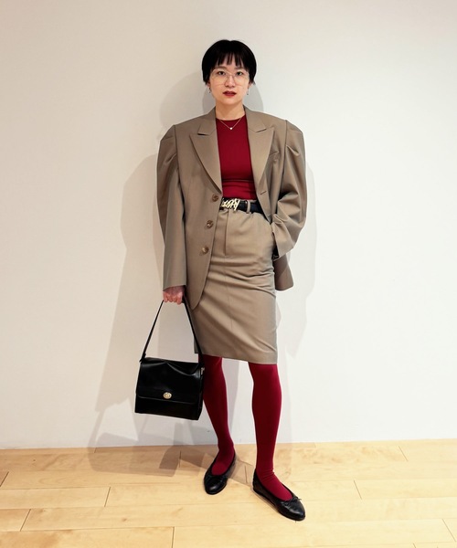 HOLIDAY(ホリデイ)の「WARM CREW-NECK TOPS ウォームクルーネックトップス(Tシャツ/カットソー・レディース・ベージュ/ブラック/ホワイト/レッド・ONE SIZE)」の21枚目の写真