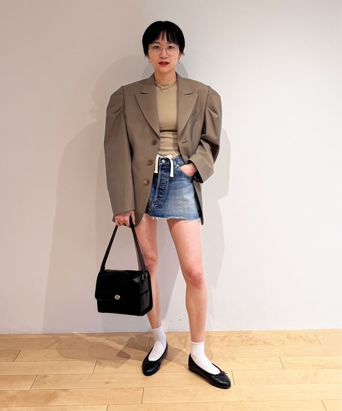 HOLIDAY(ホリデイ)の「WARM CREW-NECK TOPS ウォームクルーネックトップス(Tシャツ/カットソー・レディース・ベージュ/ブラック/ホワイト/レッド・ONE SIZE)」の20枚目の写真