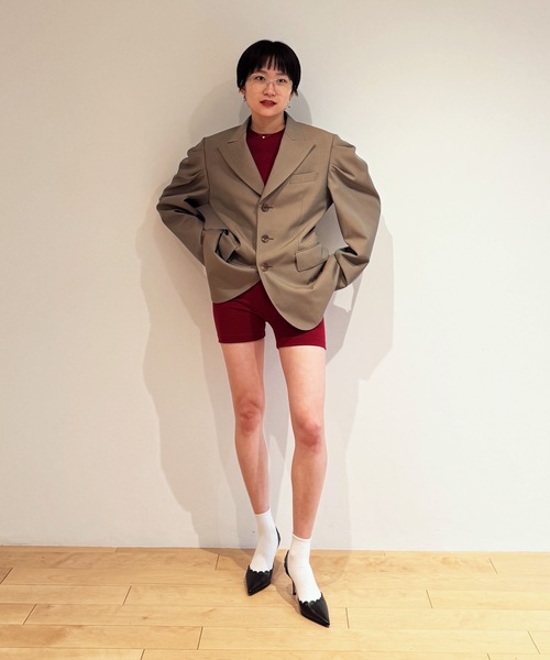 HOLIDAY(ホリデイ)の「WARM CREW-NECK TOPS ウォームクルーネックトップス(Tシャツ/カットソー・レディース・ベージュ/ブラック/ホワイト/レッド・ONE SIZE)」の5枚目の写真