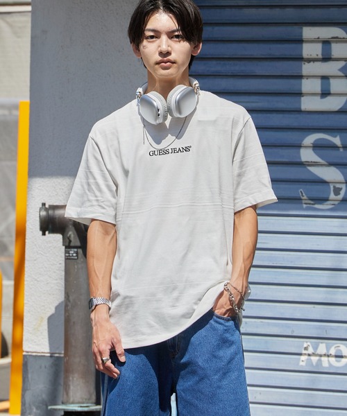 GUESS JEANS(ゲスジーンズ)の「GUESS JEANS/ゲスジーンズ GJ EG FIT JACQUARD Tシャツ 秋 秋服 2026年秋冬(Tシャツ/カットソー・メンズ・ホワイト/ブラック・M/L/XL)」の15枚目の写真