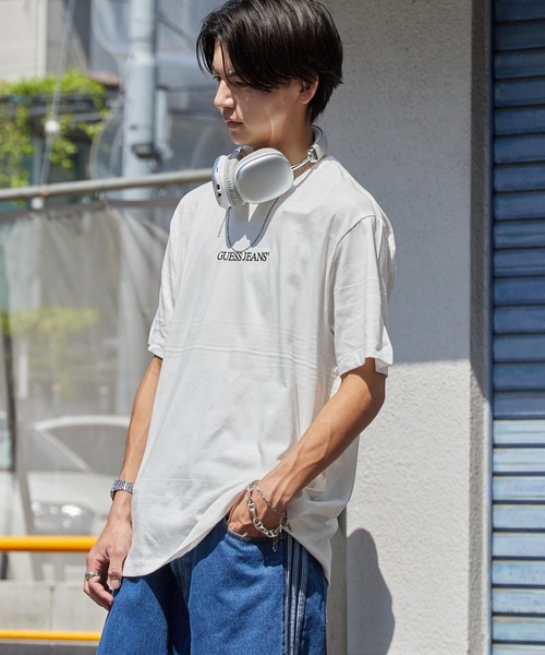 GUESS JEANS(ゲスジーンズ)の「GUESS JEANS/ゲスジーンズ GJ EG FIT JACQUARD Tシャツ 秋 秋服 2026年秋冬(Tシャツ/カットソー・メンズ・ホワイト/ブラック・M/L/XL)」の16枚目の写真