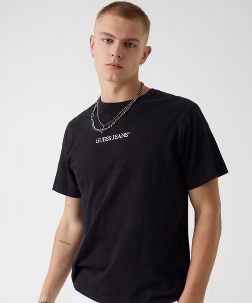 GUESS JEANS(ゲスジーンズ)の「GUESS JEANS/ゲスジーンズ GJ EG FIT JACQUARD Tシャツ 秋 秋服 2026年秋冬(Tシャツ/カットソー・メンズ・ホワイト/ブラック・M/L/XL)」の21枚目の写真