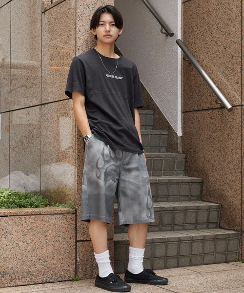 GUESS JEANS(ゲスジーンズ)の「GUESS JEANS/ゲスジーンズ GJ EG FIT JACQUARD Tシャツ 秋 秋服 2026年秋冬(Tシャツ/カットソー・メンズ・ホワイト/ブラック・M/L/XL)」の11枚目の写真