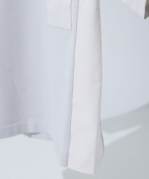 DESIGNWORKS(デザインワークス)の「【セットアップ対応】ドッキングニットTシャツ(ニット/セーター・メンズ・ライトグレー/ブラック・46/48/50)」の9枚目の写真