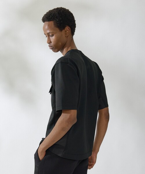 DESIGNWORKS(デザインワークス)の「【セットアップ対応】ドッキングニットTシャツ(ニット/セーター・メンズ・ライトグレー/ブラック・46/48/50)」の13枚目の写真
