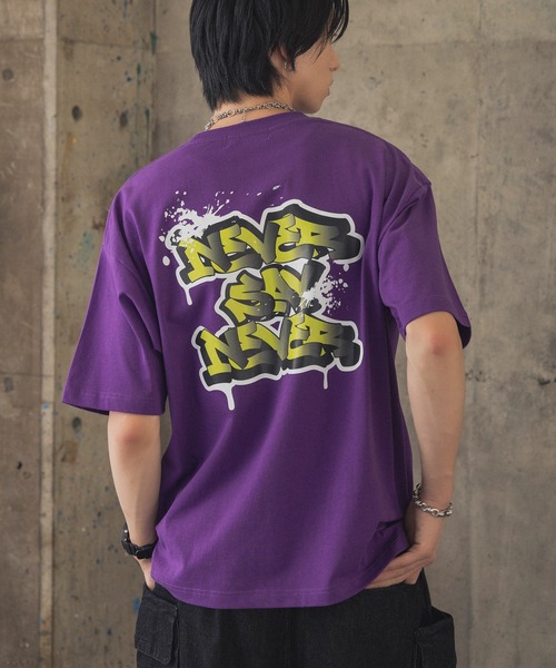 ILL'S(イルズ)の「スプラッシュ タギング グラフィック Tシャツ(Tシャツ/カットソー・メンズ・ブラック/ホワイト系その他/ホワイト/ブラック系その他/パープル/ブルー系その他・L/M)」の6枚目の写真