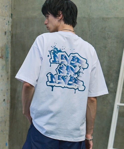 ILL'S(イルズ)の「スプラッシュ タギング グラフィック Tシャツ(Tシャツ/カットソー・メンズ・ブラック/ホワイト系その他/ホワイト/ブラック系その他/パープル/ブルー系その他・L/M)」の2枚目の写真