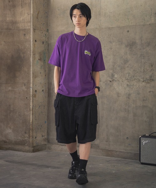 ILL'S(イルズ)の「スプラッシュ タギング グラフィック Tシャツ(Tシャツ/カットソー・メンズ・ブラック/ホワイト系その他/ホワイト/ブラック系その他/パープル/ブルー系その他・L/M)」の21枚目の写真