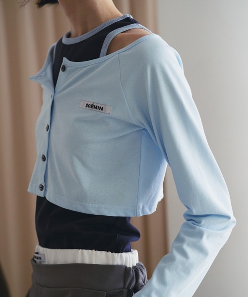 SOEMIN(ソミン)の「Short cardigan/ショートカーディガン(カーディガン/ボレロ・レディース・ホワイト/ブラック/ブルー/ピンク・FREE)」の18枚目の写真