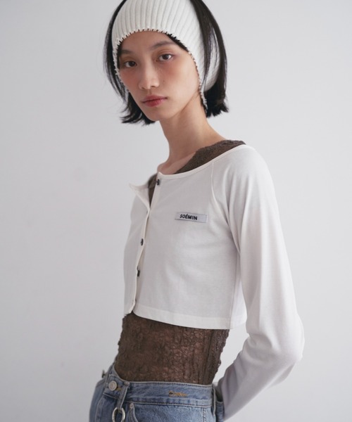 SOEMIN(ソミン)の「Short cardigan/ショートカーディガン(カーディガン/ボレロ・レディース・ホワイト/ブラック/ブルー/ピンク・FREE)」の21枚目の写真