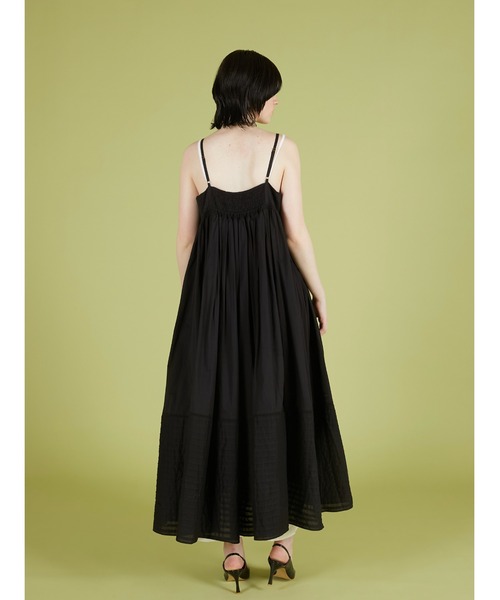 crinkle crinkle crinkle（クリンクルクリンクルクリンクル）の「【crinkle crinkle crinkle】pintuck lace cami onepiece/ピンタックレースキャミワンピ（ワンピース・レディース・ブラック/ホワイト・FREE）」の13枚目の写真