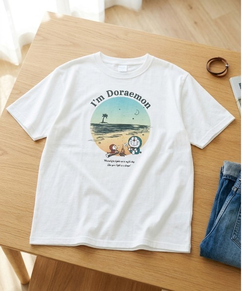 ALWAYS GOOD TIME(オルウェイズグッドタイム)の「【Doraemon/ドラえもん】キャラクタープリント半袖Tシャツ(DRY)/レトロサマープリント&バックプリント半袖Tシャツ / ユニセックス(Tシャツ/カットソー・メンズ・ライトグリーン/オフホワイト/オートミール/ライトピンク・MEDIUM/LARGE)」の1枚目の写真