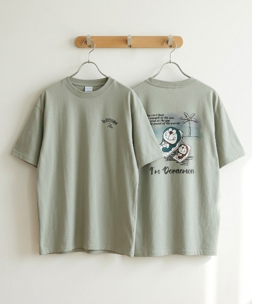 ALWAYS GOOD TIME(オルウェイズグッドタイム)の「【Doraemon/ドラえもん】キャラクタープリント半袖Tシャツ(DRY)/レトロサマープリント&バックプリント半袖Tシャツ / ユニセックス(Tシャツ/カットソー・メンズ・ライトグリーン/オフホワイト/オートミール/ライトピンク・MEDIUM/LARGE)」の3枚目の写真