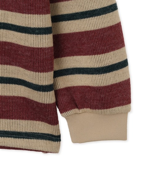 adidas(アディダス)の「adidas STRIPE KNITTED POLO / アディダス ストライプ ニット ポロ(ポロシャツ・レディース・レッド系その他・L/M/S)」の2枚目の写真
