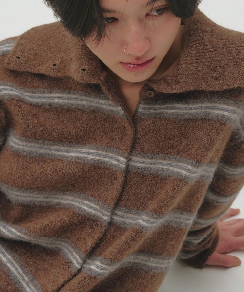 TODAYFUL(トゥデイフル)の「Multicolor Border Knit(ニット/セーター・レディース・ブラウン/グレー・FREE)」の13枚目の写真