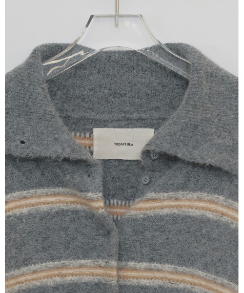 TODAYFUL(トゥデイフル)の「Multicolor Border Knit(ニット/セーター・レディース・ブラウン/グレー・FREE)」の12枚目の写真
