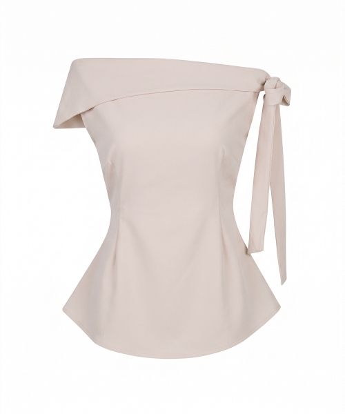 REORG(リオルグ)の「GIR TIE OFF SHOULDER BLOUSE ASH PINK(シャツ/ブラウス・レディース・その他・SMALL/MEDIUM/LARGE)」の4枚目の写真