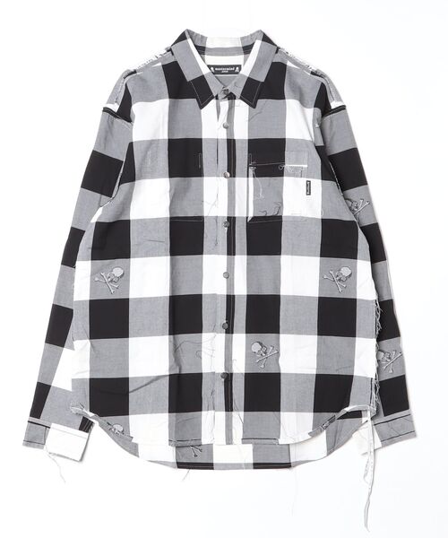 mastermind JAPAN(マスターマインド)の「BLOCK CHECK REVERSIBLE SHIRT(シャツ/ブラウス・メンズ・ブルー系その他/グリーン系その他/ホワイト系その他・XL)」の1枚目の写真