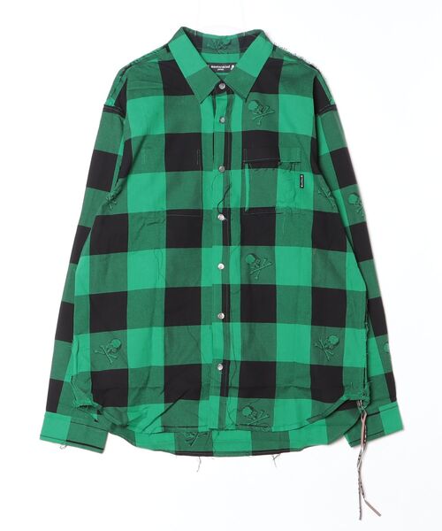 mastermind JAPAN(マスターマインド)の「BLOCK CHECK REVERSIBLE SHIRT(シャツ/ブラウス・メンズ・ブルー系その他/グリーン系その他/ホワイト系その他・XL)」の2枚目の写真