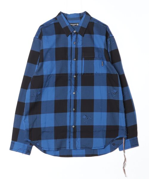 mastermind JAPAN(マスターマインド)の「BLOCK CHECK REVERSIBLE SHIRT(シャツ/ブラウス・メンズ・ブルー系その他/グリーン系その他/ホワイト系その他・XL)」の3枚目の写真