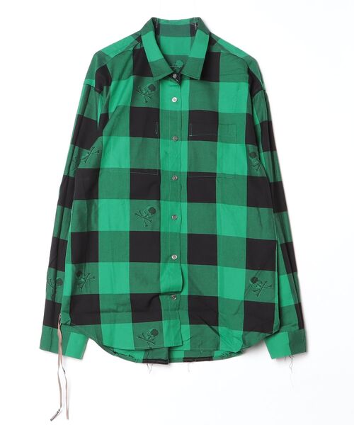 mastermind JAPAN(マスターマインド)の「BLOCK CHECK REVERSIBLE SHIRT(シャツ/ブラウス・メンズ・ブルー系その他/グリーン系その他/ホワイト系その他・XL)」の4枚目の写真