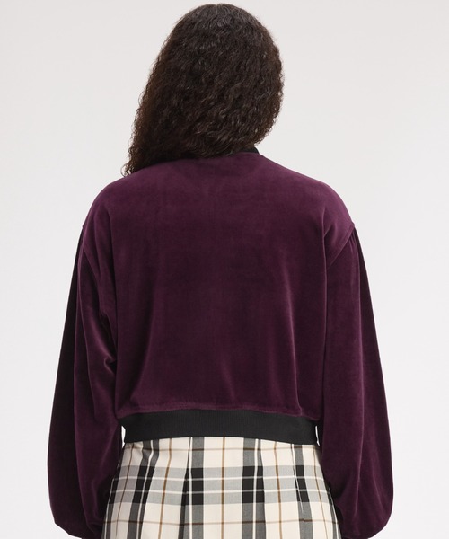 FRED PERRY（フレッドペリー）の「Amy Winehouse Velour Track Jacket／エイミー・ワインハウス ベロアトラックジャケット（ジャージ・レディース・プラム・10）」の14枚目の写真