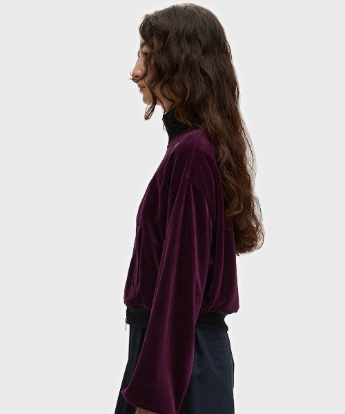 FRED PERRY(フレッドペリー)の「Amy Winehouse Velour Track Jacket/エイミー・ワインハウス ベロアトラックジャケット(ジャージ・レディース・プラム・10)」の6枚目の写真