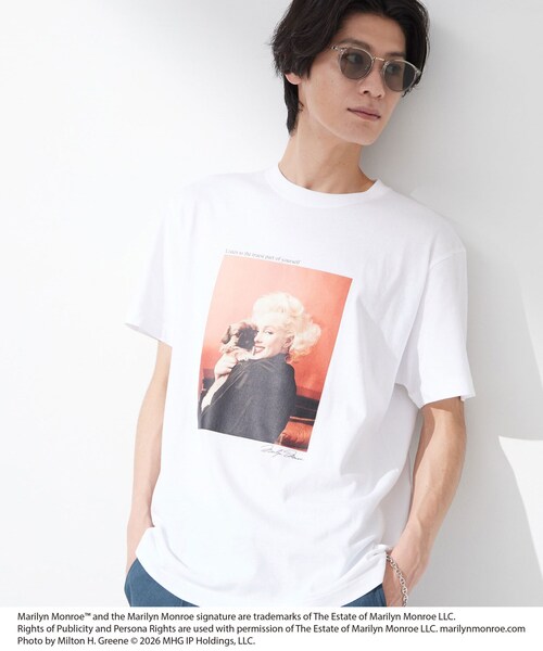 THE SHOP TK (ザ ショップ ティーケー )の「別注マリリン・モンロー / グラフィック半袖Tシャツ(Tシャツ/カットソー・メンズ・ブラック/オフホワイト/ブラック系/ホワイト系3・03/02/04)」の3枚目の写真