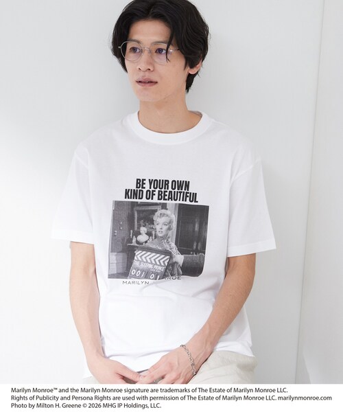 THE SHOP TK (ザ ショップ ティーケー )の「別注マリリン・モンロー / グラフィック半袖Tシャツ(Tシャツ/カットソー・メンズ・ブラック/オフホワイト/ブラック系/ホワイト系3・03/02/04)」の6枚目の写真