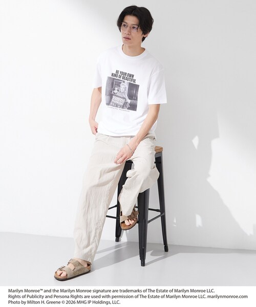 THE SHOP TK (ザ ショップ ティーケー )の「別注マリリン・モンロー / グラフィック半袖Tシャツ(Tシャツ/カットソー・メンズ・ブラック/オフホワイト/ブラック系/ホワイト系3・03/02/04)」の7枚目の写真