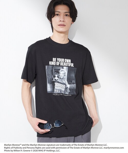 THE SHOP TK (ザ ショップ ティーケー )の「別注マリリン・モンロー / グラフィック半袖Tシャツ(Tシャツ/カットソー・メンズ・ブラック/オフホワイト/ブラック系/ホワイト系3・03/02/04)」の9枚目の写真