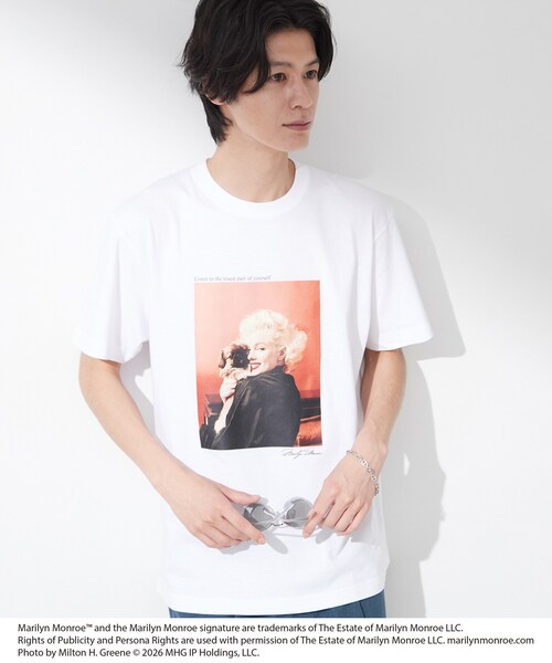 THE SHOP TK (ザ ショップ ティーケー )の「別注マリリン・モンロー / グラフィック半袖Tシャツ(Tシャツ/カットソー・メンズ・ブラック/オフホワイト/ブラック系/ホワイト系3・03/02/04)」の13枚目の写真