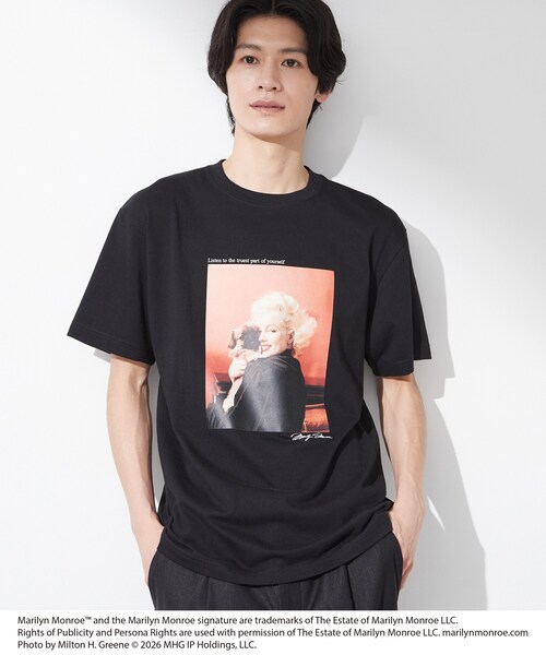 THE SHOP TK (ザ ショップ ティーケー )の「別注マリリン・モンロー / グラフィック半袖Tシャツ(Tシャツ/カットソー・メンズ・ブラック/オフホワイト/ブラック系/ホワイト系3・03/02/04)」の17枚目の写真