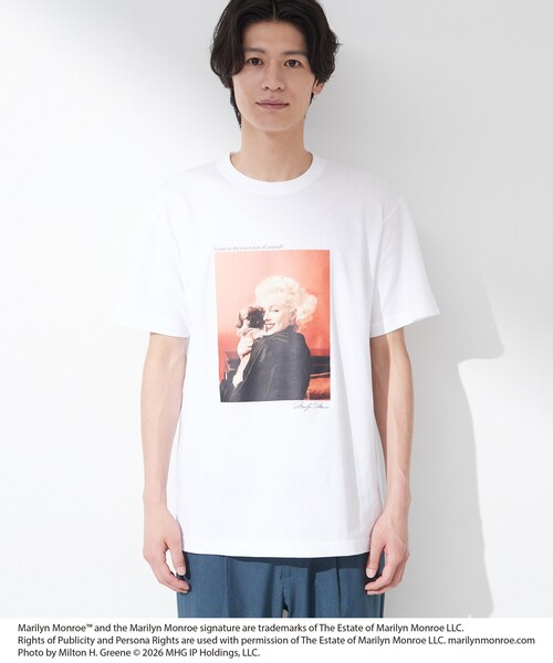 THE SHOP TK (ザ ショップ ティーケー )の「別注マリリン・モンロー / グラフィック半袖Tシャツ(Tシャツ/カットソー・メンズ・ブラック/オフホワイト/ブラック系/ホワイト系3・03/02/04)」の21枚目の写真