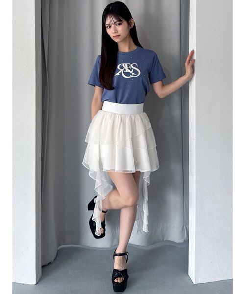 RESEXXY（リゼクシー）の「ポイントロゴデザインTシャツ（Tシャツ/カットソー・レディース・ブラック/ホワイト/ブルー・FREE）」の15枚目の写真