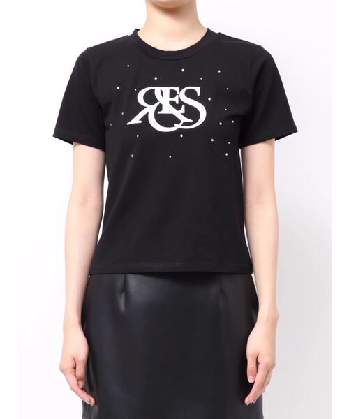 RESEXXY（リゼクシー）の「ポイントロゴデザインTシャツ（Tシャツ/カットソー・レディース・ブラック/ホワイト/ブルー・FREE）」の16枚目の写真