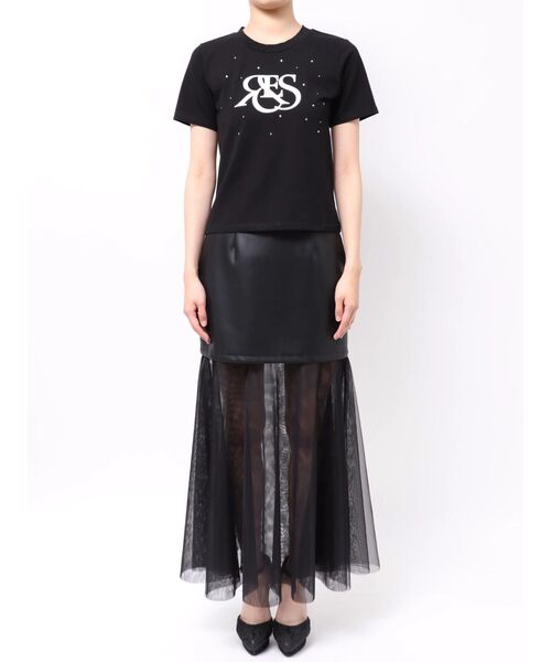 RESEXXY（リゼクシー）の「ポイントロゴデザインTシャツ（Tシャツ/カットソー・レディース・ブラック/ホワイト/ブルー・FREE）」の22枚目の写真