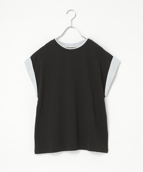 VENCEEXCHANGE(ヴァンスエクスチェンジ)の「袖配色ノースリトップス(Tシャツ/カットソー・レディース・オフホワイト/ブラック/ベージュ/その他1・FREE)」の12枚目の写真