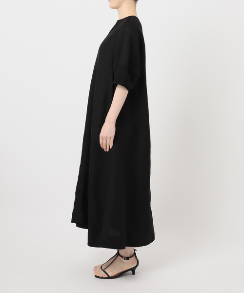 B.C STOCK(ベーセーストック)の「《追加5》手洗い可 / リネンレーヨンコクーンスリーブワンピース(ワンピース・レディース・カーキ/ブラック/ブラウン・FREE)」の8枚目の写真