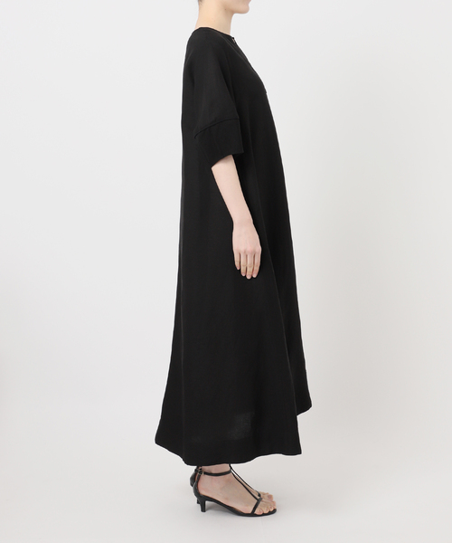 B.C STOCK(ベーセーストック)の「《追加5》手洗い可 / リネンレーヨンコクーンスリーブワンピース(ワンピース・レディース・カーキ/ブラック/ブラウン・FREE)」の10枚目の写真