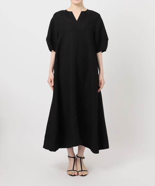 B.C STOCK(ベーセーストック)の「《追加5》手洗い可 / リネンレーヨンコクーンスリーブワンピース(ワンピース・レディース・カーキ/ブラック/ブラウン・FREE)」の14枚目の写真