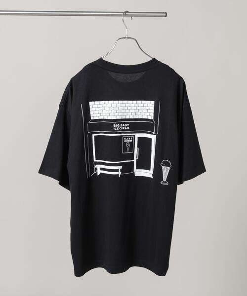 NANO universe（ナノユニバース）の「Anti Soaked(R)汗染み防止 BIG BABY ICE CREAM #2（Tシャツ/カットソー・メンズ・ブルー/ホワイト/ブラック・L/M/S）」の4枚目の写真