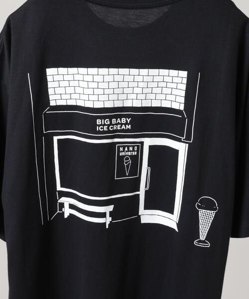 NANO universe（ナノユニバース）の「Anti Soaked(R)汗染み防止 BIG BABY ICE CREAM #2（Tシャツ/カットソー・メンズ・ブルー/ホワイト/ブラック・L/M/S）」の12枚目の写真