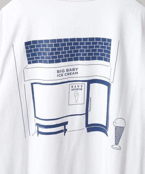 NANO universe（ナノユニバース）の「Anti Soaked(R)汗染み防止 BIG BABY ICE CREAM #2（Tシャツ/カットソー・メンズ・ブルー/ホワイト/ブラック・L/M/S）」の14枚目の写真